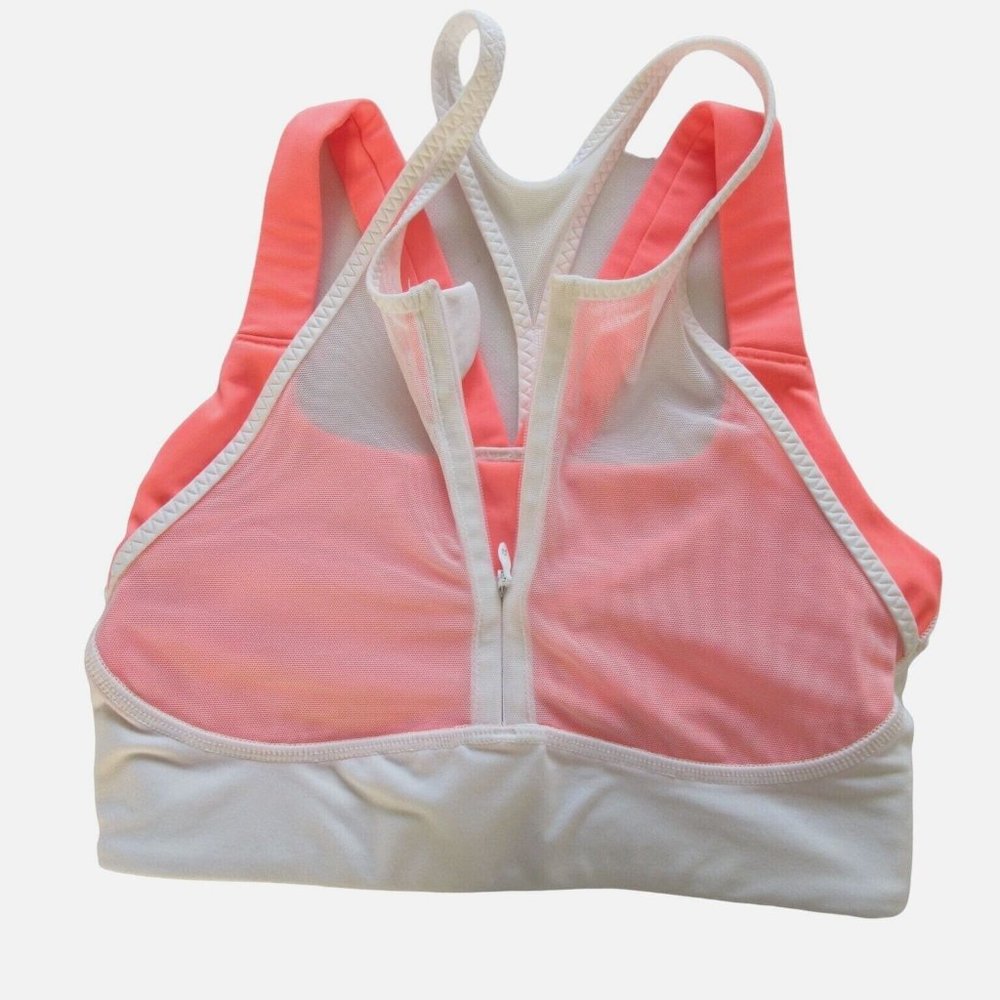 Lululemon Ready Set Sweat sports bra size 4 white Peach Shelf-Bra Non padded - Picture 5 of 8
